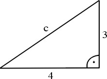 Twierdzenie Pitagorasa - trójkąt prostokątny o bokach 3cm , 4cm, 5cm